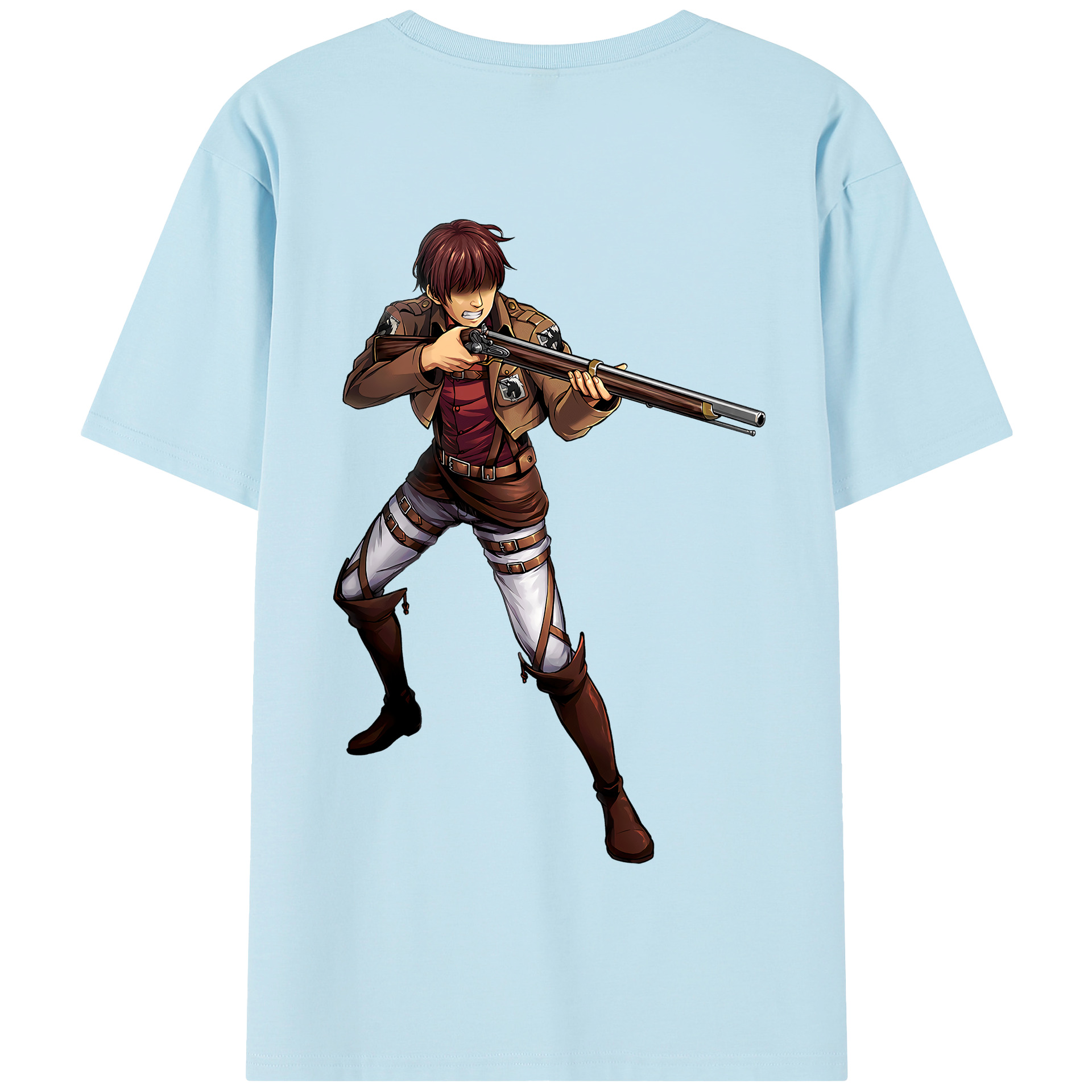 （画像用） 進撃の巨人 Attack on Titan 綿100％半袖Tシャツ（背面プリント）